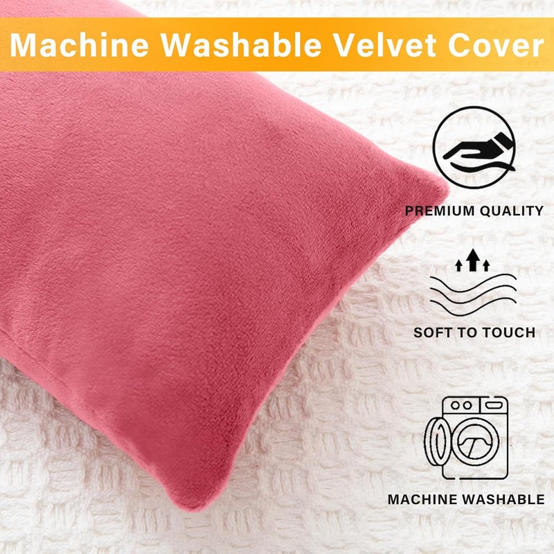 1 MIDDLE ONE 2 Pack Small Pillow, Memory Foam Mini Pillow 11 X 7 Inches for Travel, Sleeping, Nap and Neck, Knee, Lumbar Support, Tiny Cushion for Pet, Dogs (Red) - Image 4