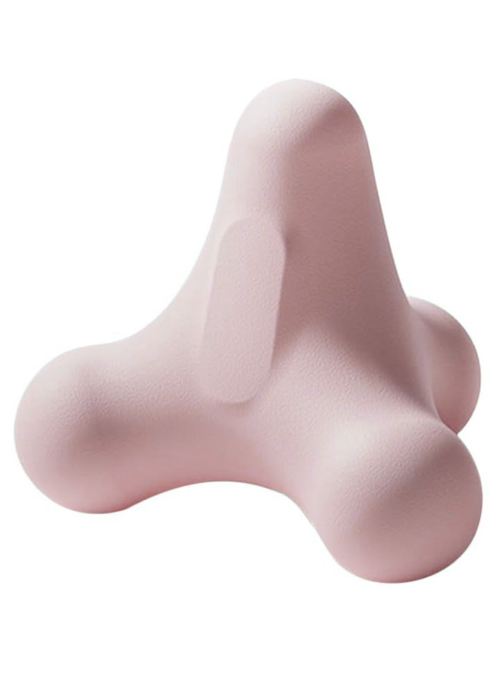 Nariele Yoga Meridian Massage Fitness Ball, 4 Corners Trigger Point Ball, Small Massage Ball Self Massage Reflexology Ball Sports Equipment for Neck  Back Massaging Tool Foot, Pink