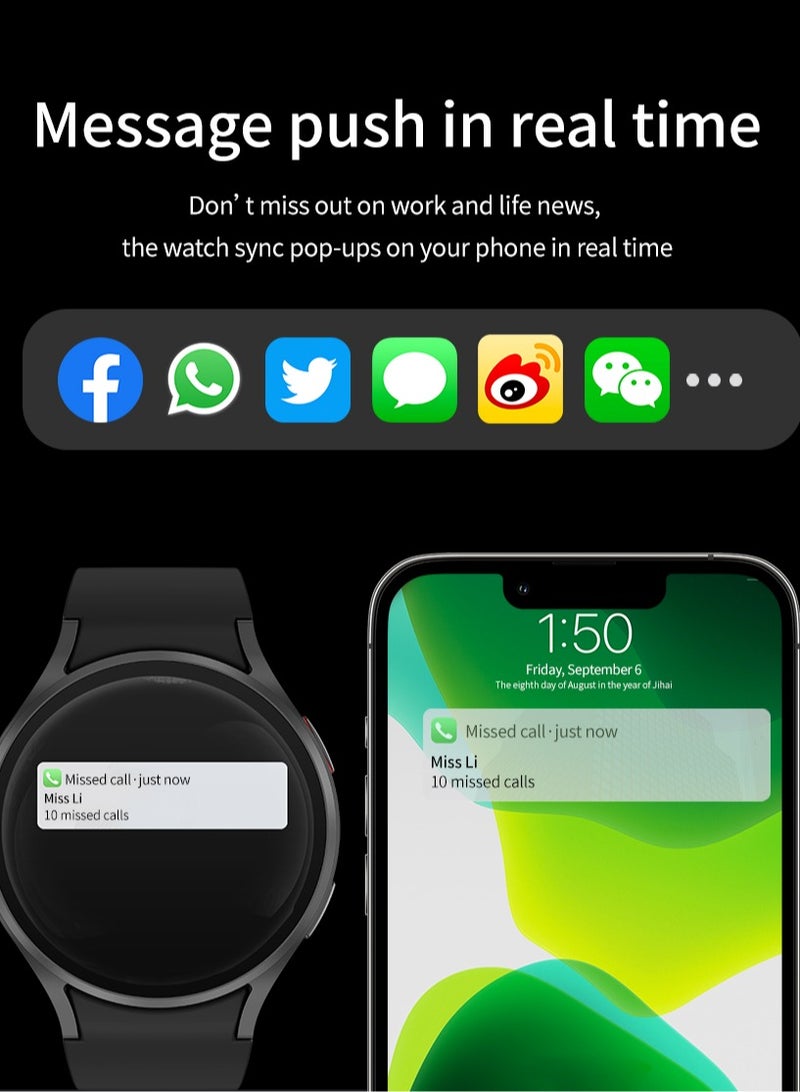 رولستيمي ساعة ذكية للرجال ، شاشة 1.40 بوصة عالية الدقة ، آي بي 68 مقاومة للماء ، اتصال بلوتوث ، كشف صحي على مدار 24 ساعة ، تتبع نظام تحديد المواقع العالمي ، أكثر من 100 وضع رياضي ، وظيفة الجزيرة الديناميكية ، ساعة رياضية ذكية ، شريط إم 10 أسود - Image 4