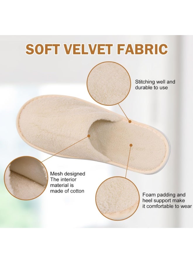 يلا جوي 6 أزواج الحذاء القابل للتصرف للضيوف ، الحذاء القابل للتصرف غير المنزلق ، قابل للغسيل ، والتي يمكن استخدامها كنساء الرجال ، المنزل ، الداخلي ، الحمام ، غرفة النوم ، الفندق ، حذاء العروس - Image 2