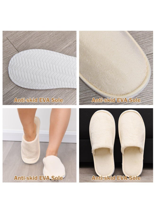 يلا جوي 6 أزواج الحذاء القابل للتصرف للضيوف ، الحذاء القابل للتصرف غير المنزلق ، قابل للغسيل ، والتي يمكن استخدامها كنساء الرجال ، المنزل ، الداخلي ، الحمام ، غرفة النوم ، الفندق ، حذاء العروس - Image 5