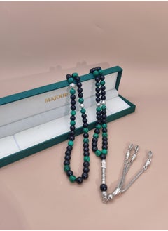 MAJOOD 99 Malachite Beads With Black Onyx Prayer Beads/8MM  - Image 4