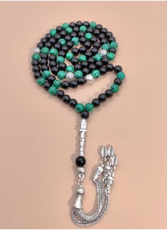 MAJOOD 99 Malachite Beads With Black Onyx Prayer Beads/8MM  - Image 5