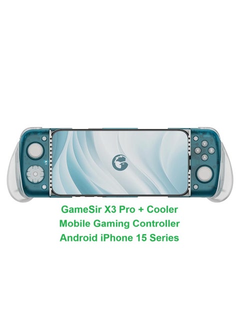 Professional Gamepad GameSir X3 Pro Aurora Borealis Mobile Gaming Controller with Cooler Android, iPhone 15 Series, Ergonomic Design-Phone Controller, Support Zenless Zone Zero, Cloudy Gaming, Xbox