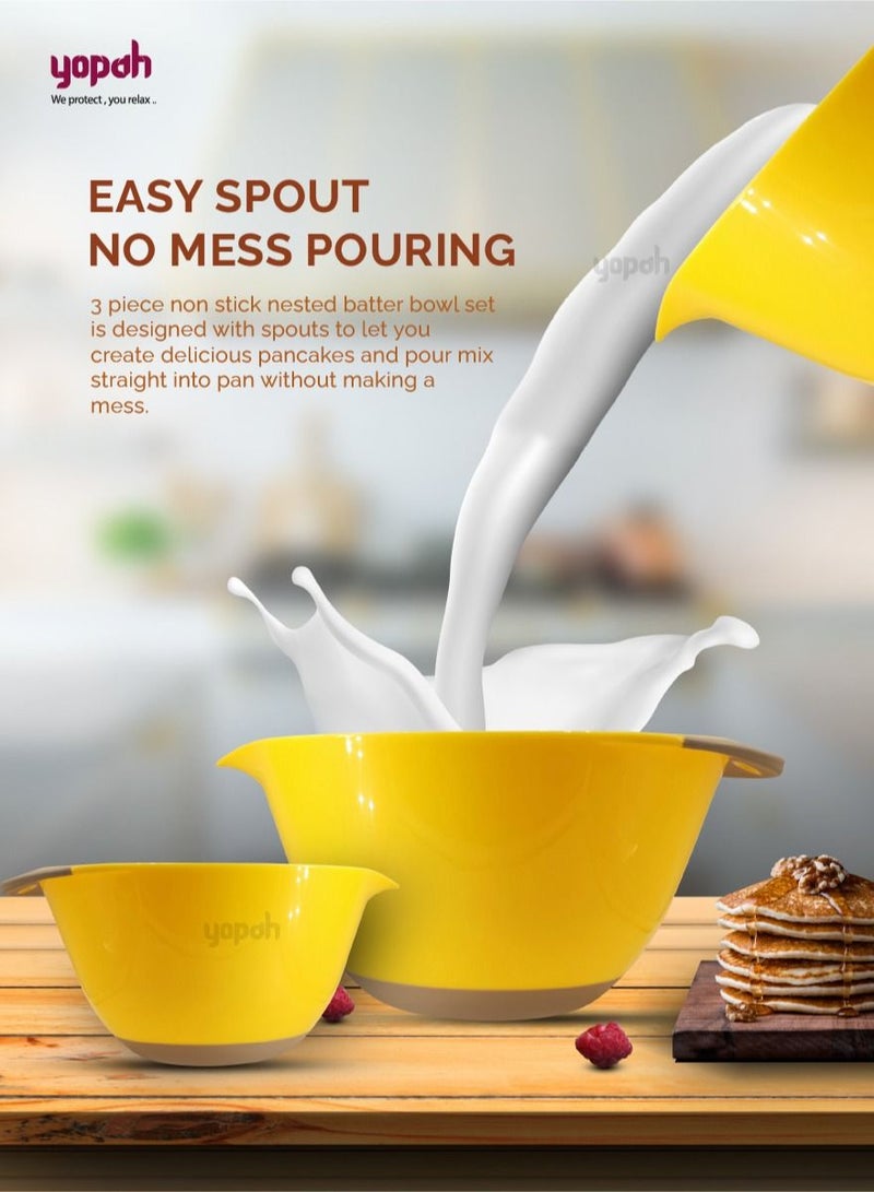 yopah 3 Piece High Quality Mixing Bowl Set - Image 3