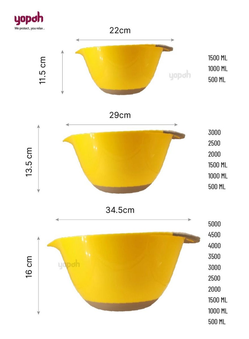 yopah 3 Piece High Quality Mixing Bowl Set - Image 2