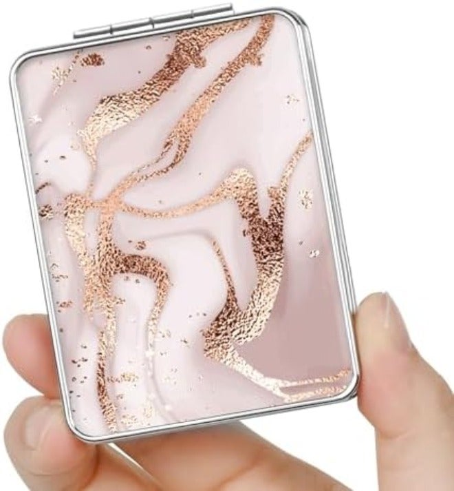 New store welfare Pocket Mirror, Small Travel Mirror with Magnification, Portable Double-Sided Magnifying Cosmetic Mirror for Daily - Image 3