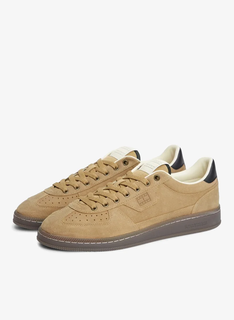 Tommy Jeans  The Greenwich Logo Suede Court Trainers for Men | Best Price UAE