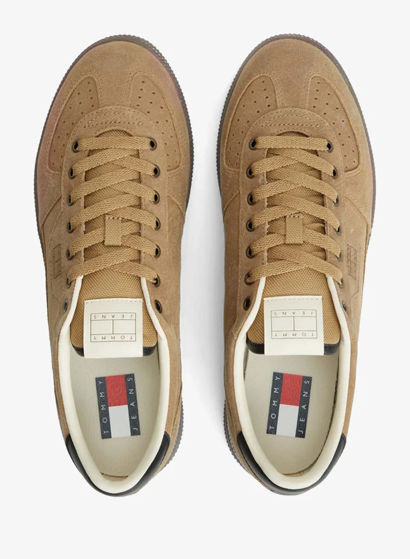 Tommy Jeans  The Greenwich Logo Suede Court Trainers for Men | Best Price UAE