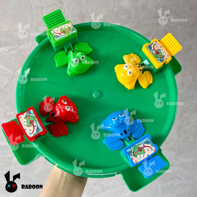 Frog Bean Eating Toy Family Board Game Parent Child Bonding Reaction Training Kids Boys Girls Party Game Birthday Christmas Gift Blue Large Frog Eating Beans With 72 Colorful Beans ABS Plastic - Image 2