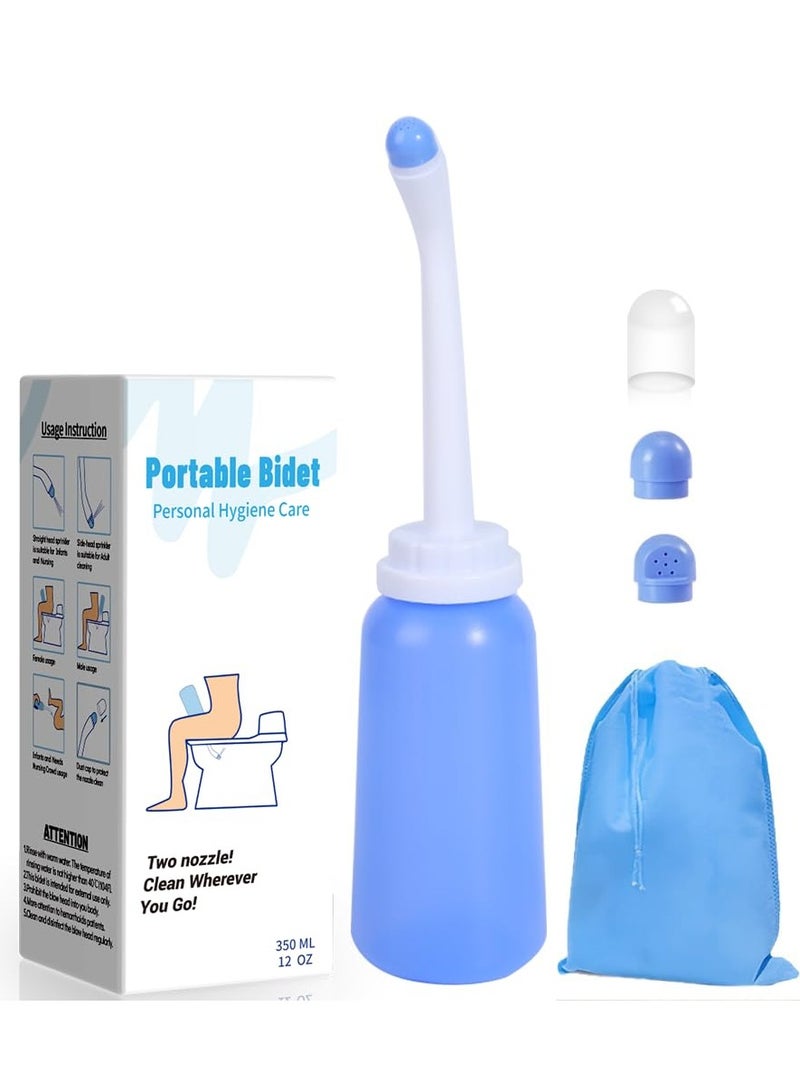 Portable Travel Bidet Sprayer 500ML – Handheld Shattaf Bottle for Personal Hygiene, Postpartum Care & Baby Cleaning, Dual Nozzles, Leakproof & Heat-Resistant - Image 1