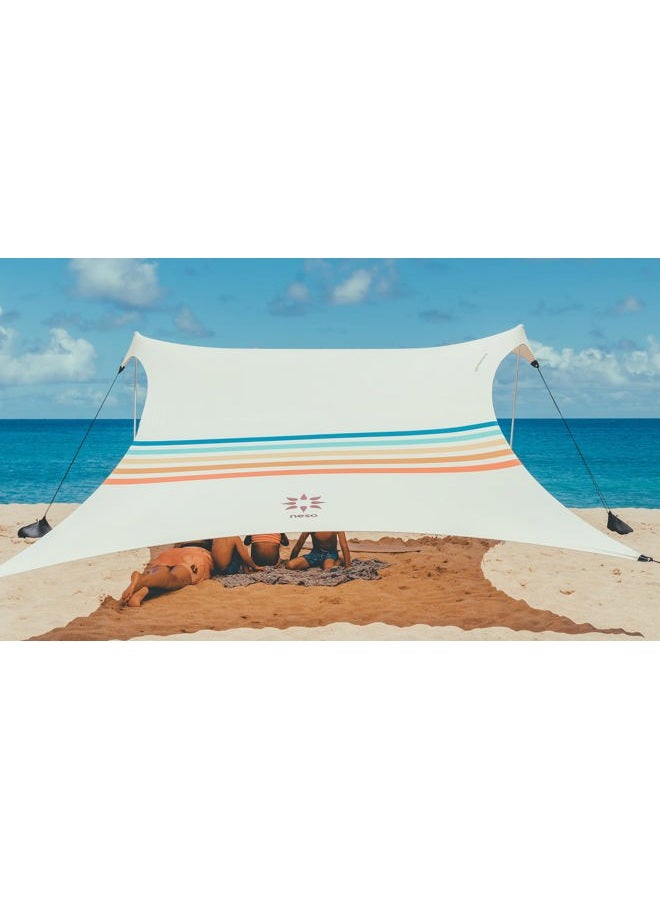 Neso Tents Beach Tent with Sand Anchor, Portable Canopy Sunshade - 7' x 7' - Patented Reinforced Corners (Rainbow) - Image 1