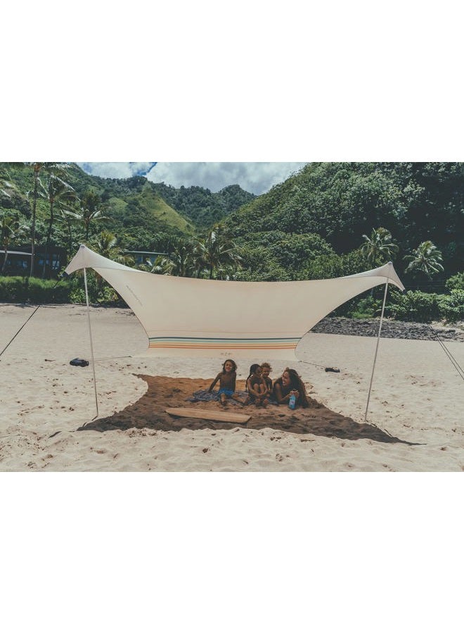 Neso Tents Beach Tent with Sand Anchor, Portable Canopy Sunshade - 7' x 7' - Patented Reinforced Corners (Rainbow) - Image 2