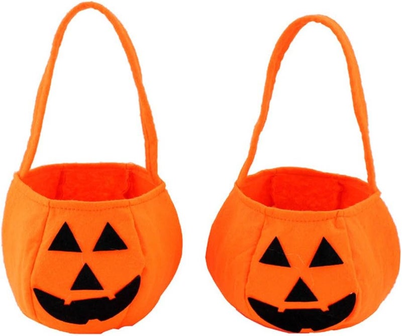 Patiky Halloween Bags Pumpkin Candy Holders for Kids Child Play Trick or Treat Snack Basket Bag PTK13 - Image 4
