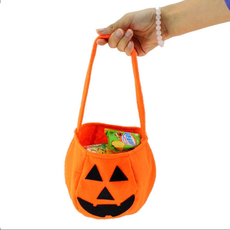 Patiky Halloween Bags Pumpkin Candy Holders for Kids Child Play Trick or Treat Snack Basket Bag PTK13 - Image 3