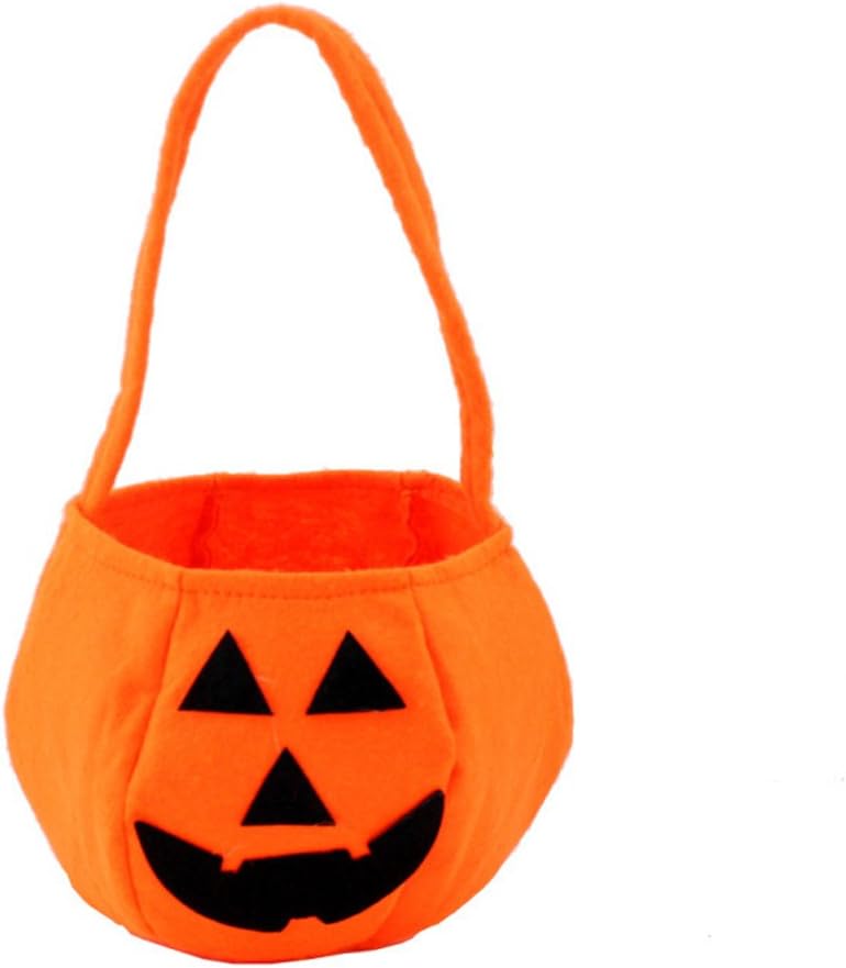 Patiky Halloween Bags Pumpkin Candy Holders for Kids Child Play Trick or Treat Snack Basket Bag PTK13 - Image 1