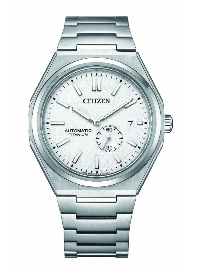 CITIZEN Men's Mechanical Men Silver Super Titanium Strap Strap - NJ0180-80A