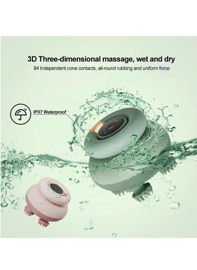 KASTWAVE 【Top Features】 Head massager adopts 3D design based on ergonomics, so it is difficult to feel tired even if you hold the scalp brush for a long time. 4 detachable rollers, with 84 soft massage heads,  - Image 5