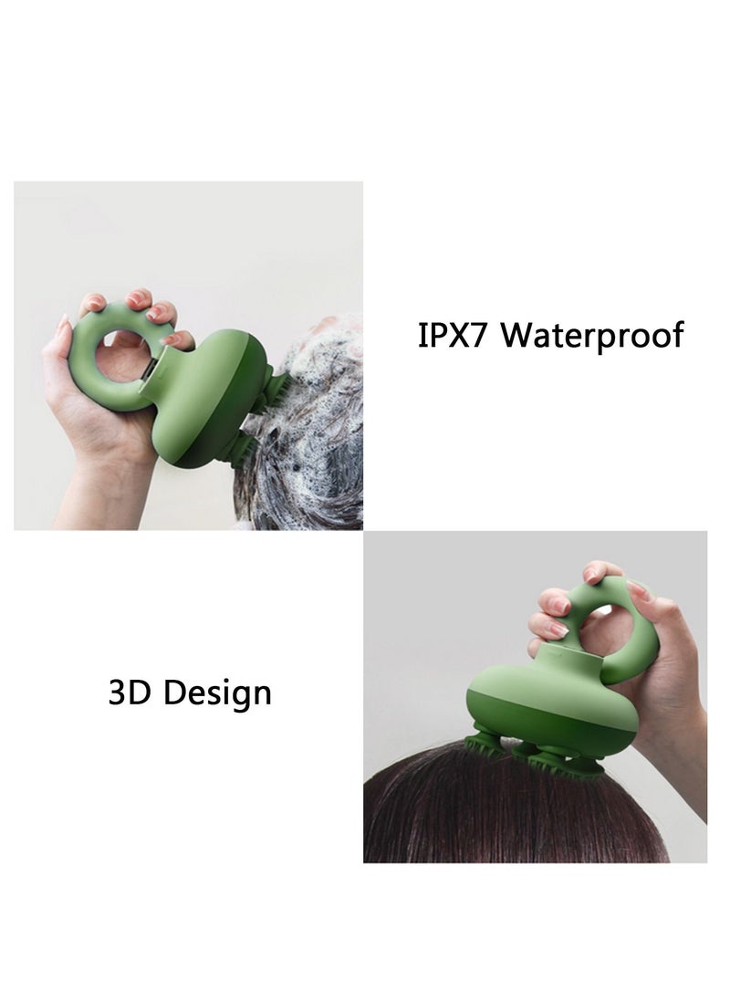 【Top Features】 Head massager adopts 3D design based on ergonomics, so it is difficult to feel tired even if you hold the scalp brush for a long time. 4 detachable rollers, with 84 soft massage heads,