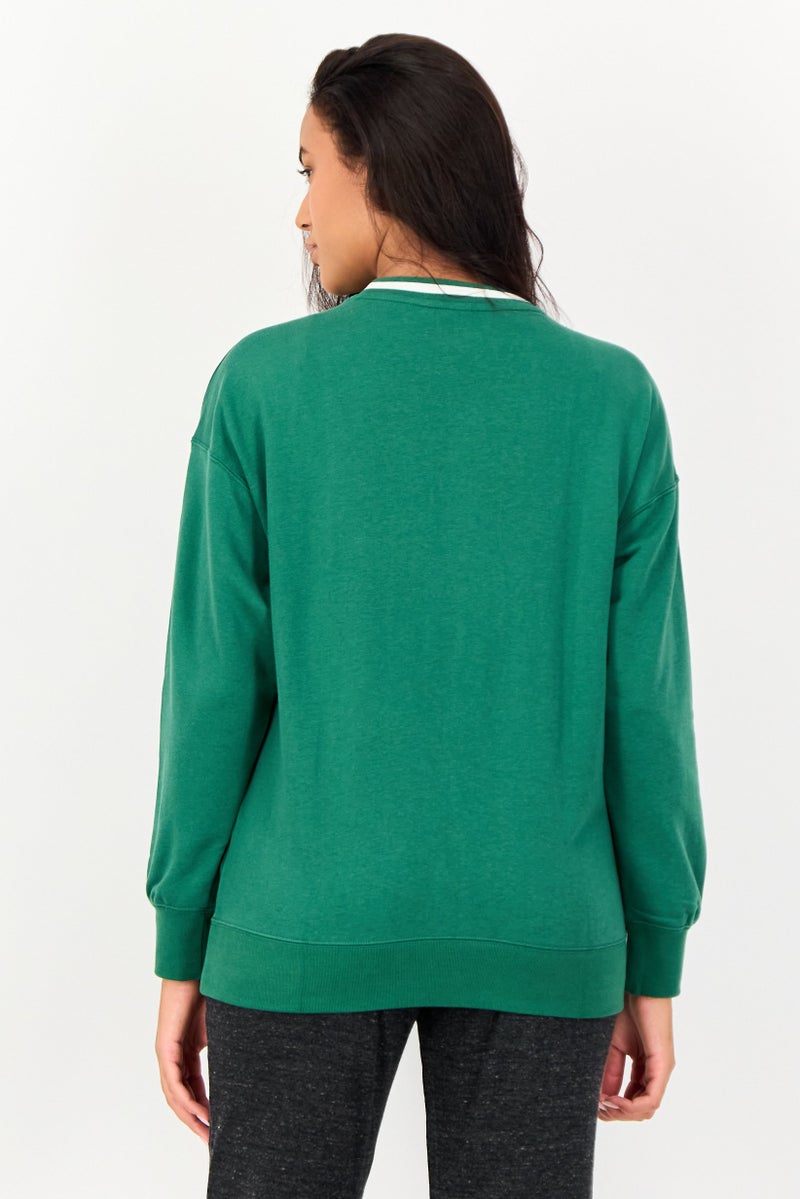 PUMA Women Oversized Fit Long Sleeve Training Sweatshirt, Green - Image 4