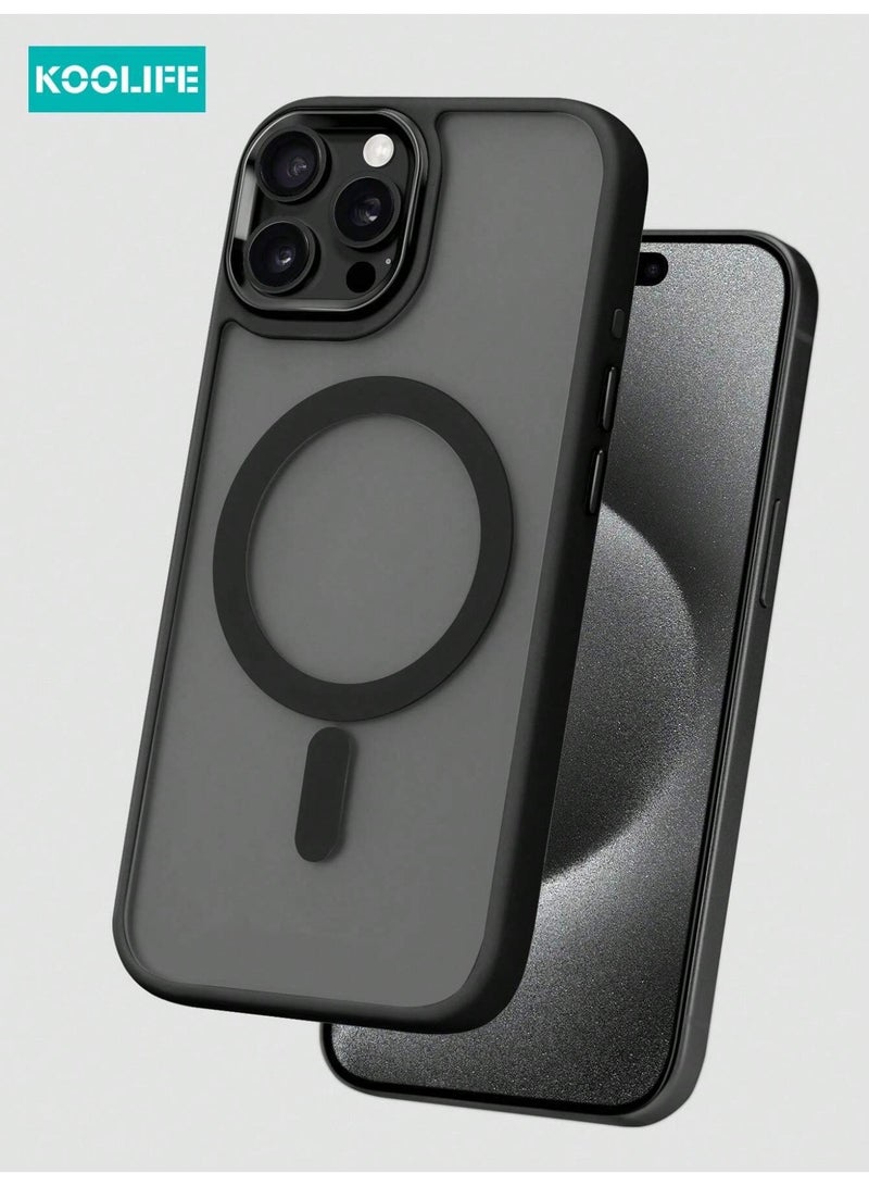 iPhone 14 Pro Max Case, Black - Magnetic Compatible with MagSafe, Strongly Protects the Phone - Image 1