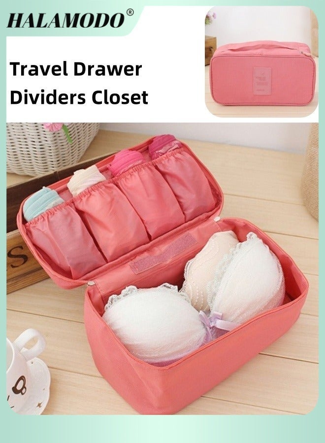 HALAMODO Travel Storage Bag Portable Travel Drawer Dividers Closet with Large Capacity  Multi-Functional Waterproof Organizer Made of Nylon for Socks & Underwear & Bra & Cosmetics - Image 1