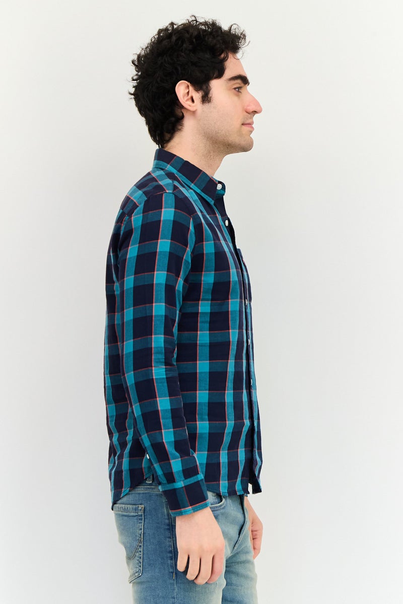 Levi's Men Slim Fit Checkered Long Sleeve Casual Shirt, Multicolor - Image 2