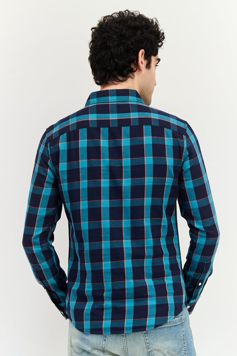 Levi's Men Slim Fit Checkered Long Sleeve Casual Shirt, Multicolor - Image 3
