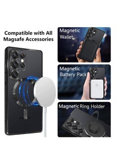 Case Magnetic Clear Slim Case for Women Men Full Camera Protector Anti-Yellowing Shockproof Compatible with MagSafe Cover Designed for Samsung Galaxy S25 Ultra Black - pzsku/Z2029EE58026324B5BD60Z/45/_/1740068165/8601eef4-93d6-4510-a6d1-b46e469733c7