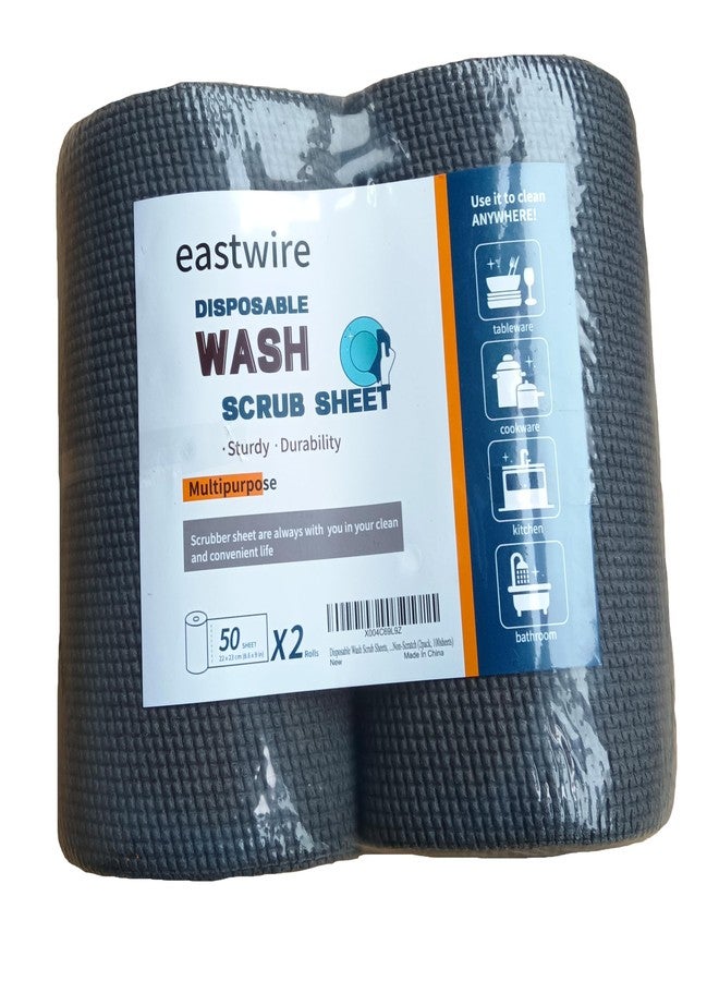 eastwire Disposable Wash Scrub Sheets, Daily Dish Scrubber, Scrub Sheets/Dishcloths for Washing Dishes and Cleaning Kitchen, Bathroom, Paper Towel Format, Multi-Purpose, Heavy Duty, Non-Scratch, 100 Sheets - Image 1