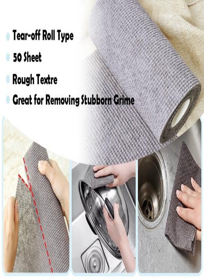 eastwire Disposable Wash Scrub Sheets, Daily Dish Scrubber, Scrub Sheets/Dishcloths for Washing Dishes and Cleaning Kitchen, Bathroom, Paper Towel Format, Multi-Purpose, Heavy Duty, Non-Scratch, 100 Sheets - Image 2