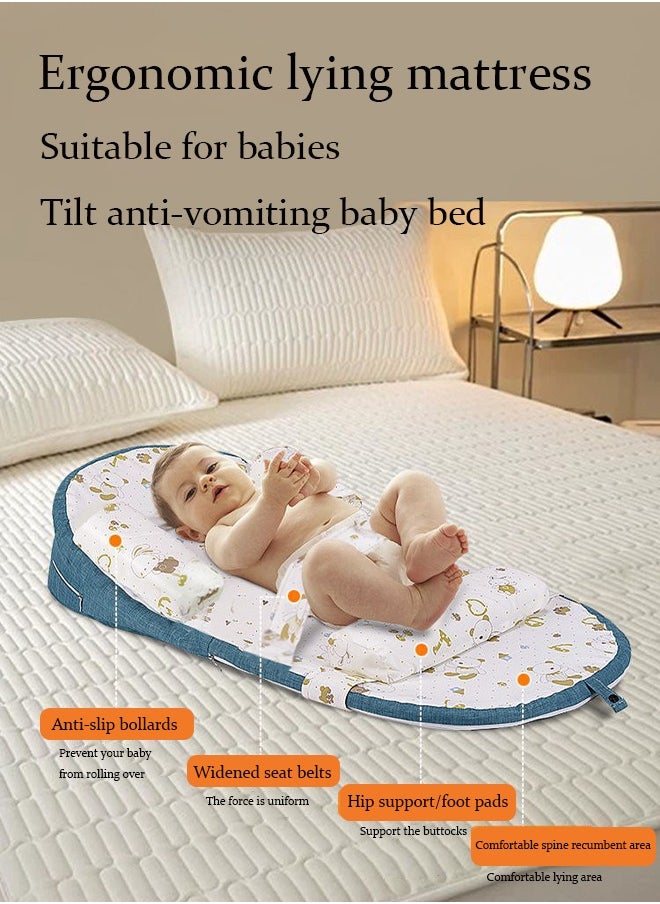 Aissiora Baby Lounger Baby Milk Feeding Pillow Breastfeeding pads with adjustable inclination Anti Reflux Pillow 0-30° Adjustable  Nursing pillows Infant Anti-Spit Milk Slope Mat  Spine protection Detachable cuffs Memory foam Suitable for newborns Nursing Pillow for Breastfeeding  - Image 3
