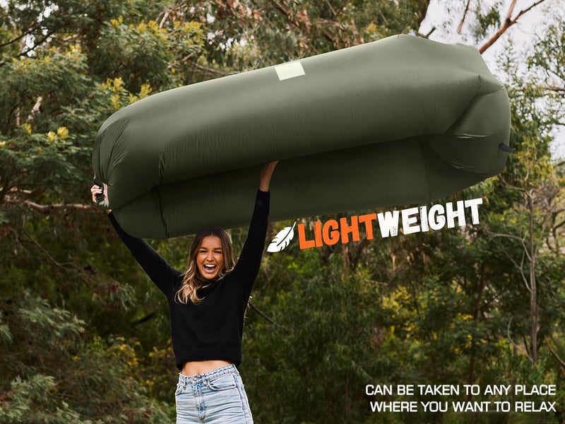 WEKAPO Inflatable Lounger Couch: Portable Air Sofa Chair & Essential Accessory for Camping, Beach, Hiking, Lawn, Backyard, Indoor/Outdoor Movies & Music Festivals â€“ Airtight, Pump-Free Air Hammock - Image 3