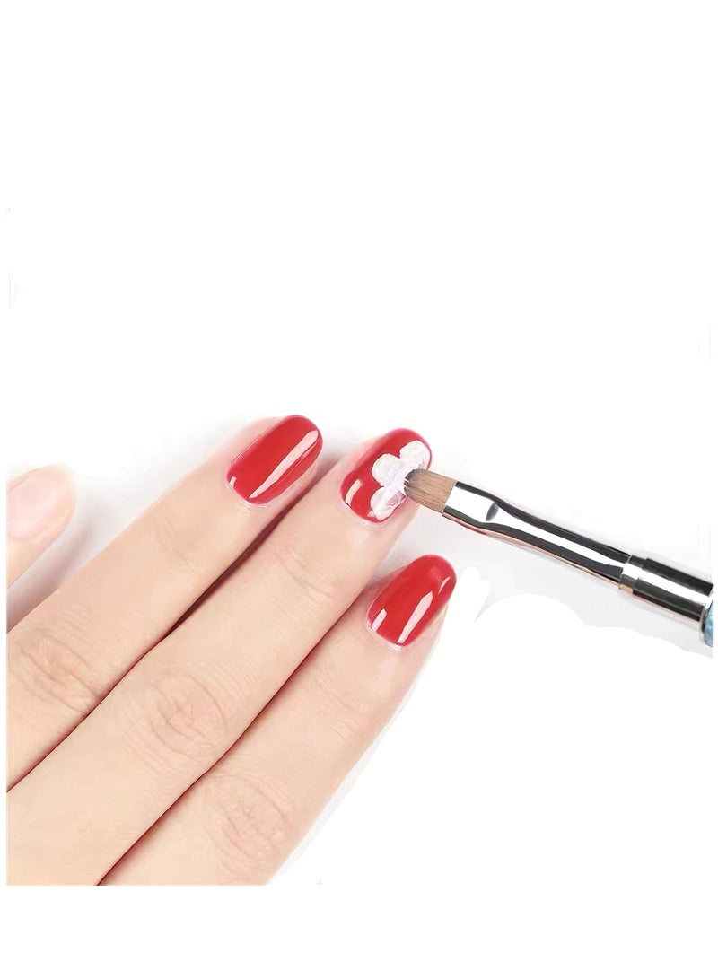 SYOSI 10pcs Sable Hair Acrylic Nail Art Application Brushes With Cap Nail Art Tips Builder Brush Nail Painting Brush Set Long Service Life Easy To Operate Transparent Not Easy To Shed - Image 4