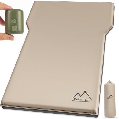 M KARMATER SUV Air Mattress Car Bed Camping, Inflatable Car Camping Pad with Air Pump, Ultrathick Memory Foam Camping Mattress, 9.0 R-Value Insulated Sleeping Pad 2 Person, Camp Mat for Hiking and Backpacking - Image 1