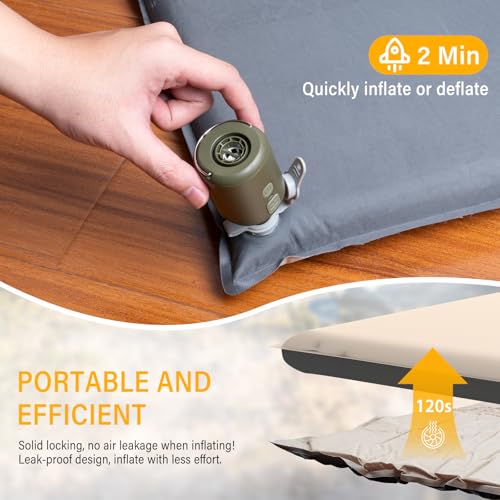 M KARMATER SUV Air Mattress Car Bed Camping, Inflatable Car Camping Pad with Air Pump, Ultrathick Memory Foam Camping Mattress, 9.0 R-Value Insulated Sleeping Pad 2 Person, Camp Mat for Hiking and Backpacking - Image 4