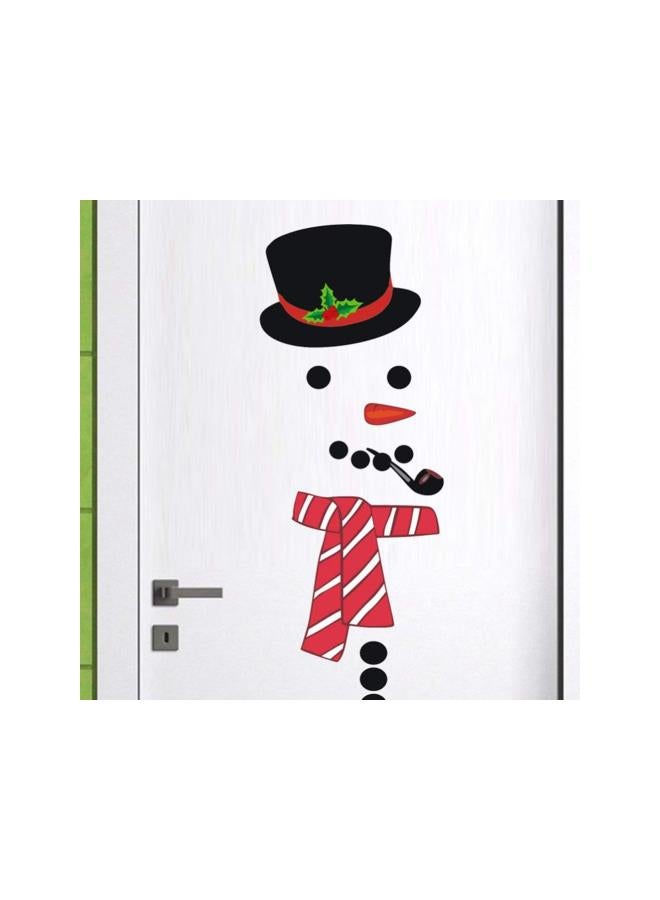 كلاراكو مغناطيس زينة عيد الميلاد على شكل رجل ثلج لتزيين المنزل أو باب الثلاجة أو المرآب المعدني (رجلان ثلجيان) - Image 4