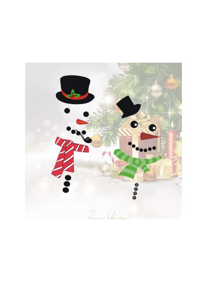 كلاراكو مغناطيس زينة عيد الميلاد على شكل رجل ثلج لتزيين المنزل أو باب الثلاجة أو المرآب المعدني (رجلان ثلجيان) - Image 5