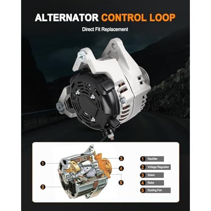 ASAPE 11378 High Output Replacement New Alternator Fit for 2010 for Dodge Ram 2500 5.7L 2007-2010 for Dodge Ram 2500 6.7L 2007-2010 for Dodge Ram 3500 6.7L 2011 for Ram 3500 6.7L - Image 3