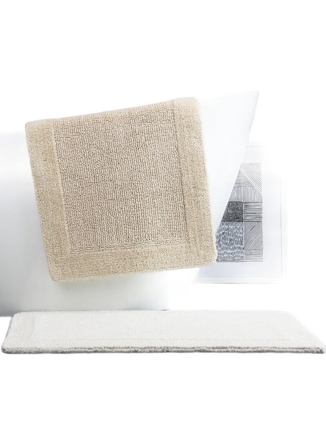 Amarelle Non-Slip Water-Absorbing Floor Mat, Dust-Proof Bathroom Toilet Mat, Mat05 Off-White (50*80Cm) - Image 1