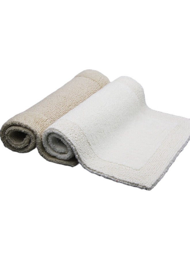 Amarelle Non-Slip Water-Absorbing Floor Mat, Dust-Proof Bathroom Toilet Mat, Mat05 Off-White (50*80Cm) - Image 2