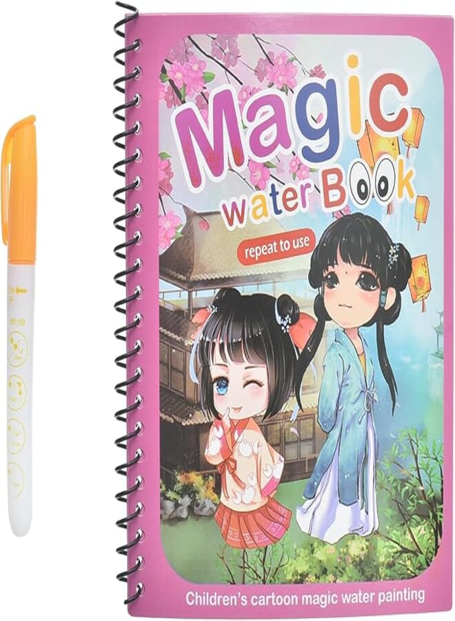 Magical Water Coloring Book Kids Painting Books with Water Reusable Drawing Creative Activity for Toddler Children Gifts,Fun and Endless hours of entertainment -Multi Color