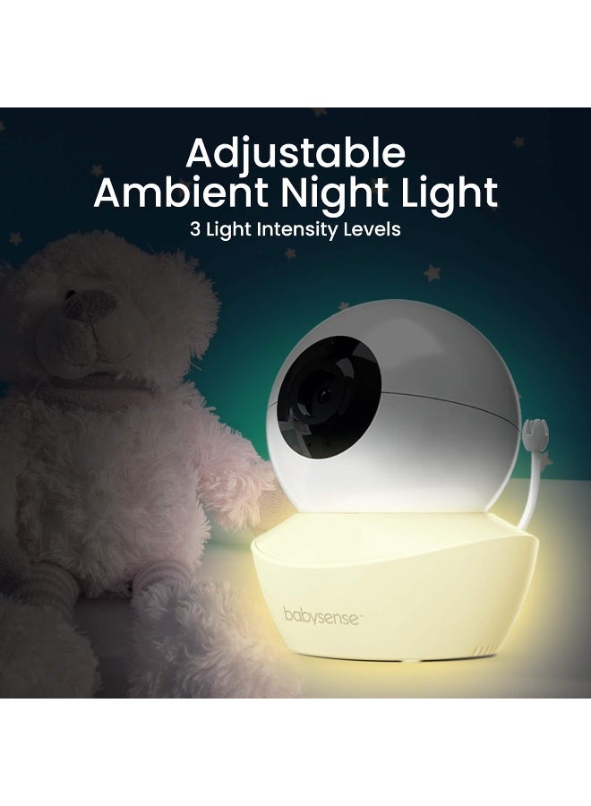 Babysense 5" HD Split-Screen Baby Monitor with 2 Cameras - Image 3