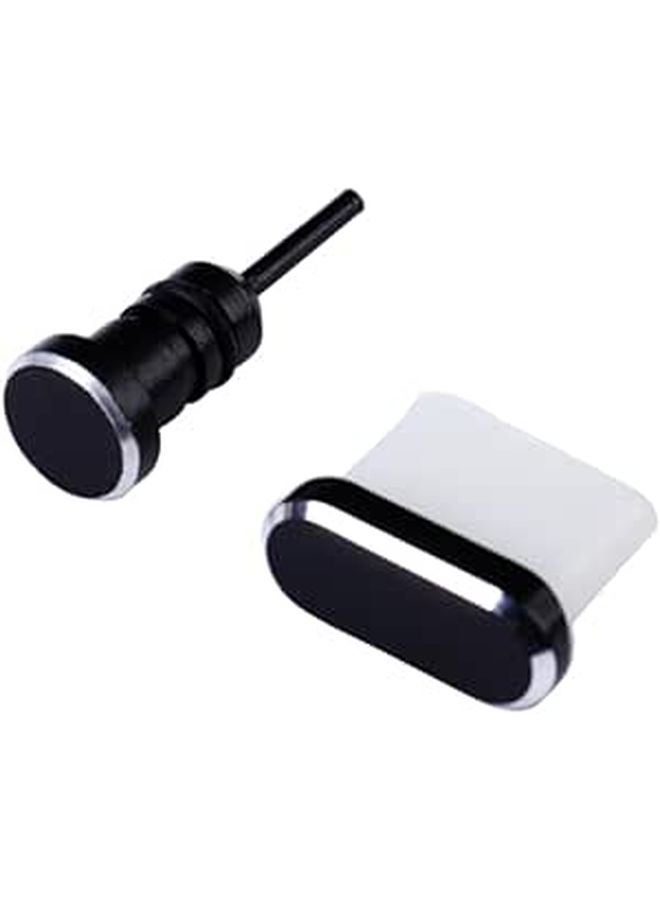 أغطية مقاومة للغبار منفذ USB-C ومنفذ 3.5 مم للهاتف، تصميم أنيق، مجموعة من قطعتين - Image 1