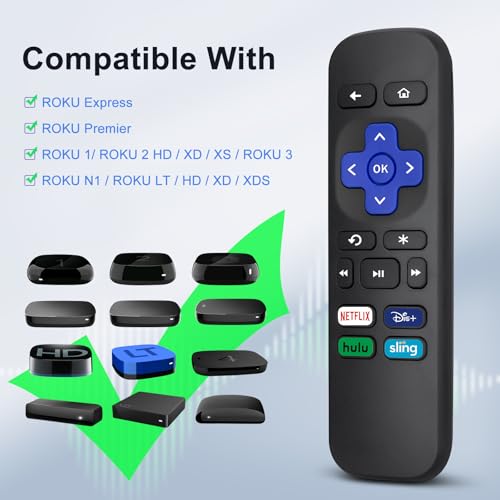 OMAIC Replacement Remote for Roku Box,for Roku Express, Premiere, 1, 2, 3, 4 (HD, LT, XS, XD) - NOT for Stick, TV or Game - Image 2