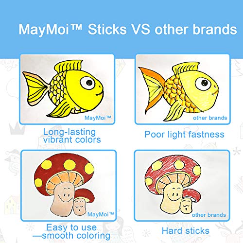 MayMoi Washable Tempera Paint Sticks | Non-Toxic, Quick Drying & No Mess Paint Sticks for Kids, Best Art Birthday Gifts for Kids (12 Colors) - Image 4
