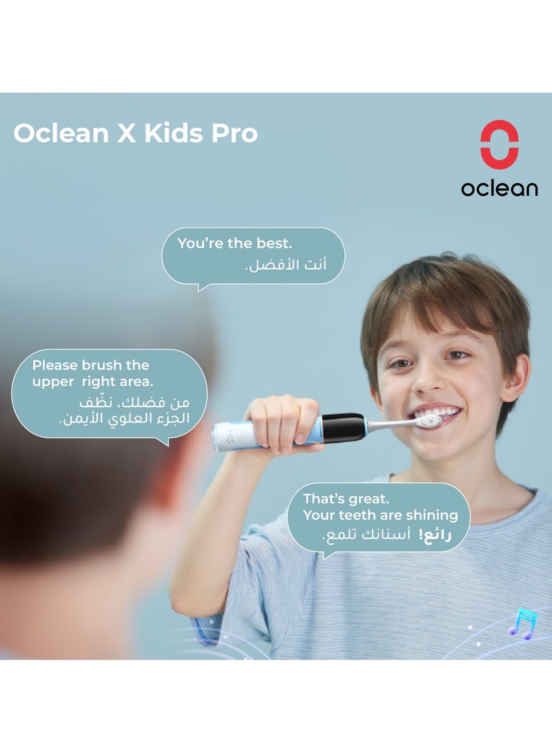 أوكلين فرشاة أوكلين X Kids Pro للأطفال – تنظيف سونيك متقدم – تدريب ذكي – أزرق - Image 3