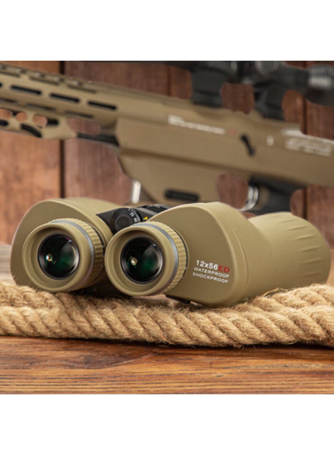 Bosma Desert Fox 2nd Generation 12x56ed Binoculars, Wide-angle High Magnification, High-definition Waterproof Low-light Night Vision, Flat Field Eyepiece - Image 3