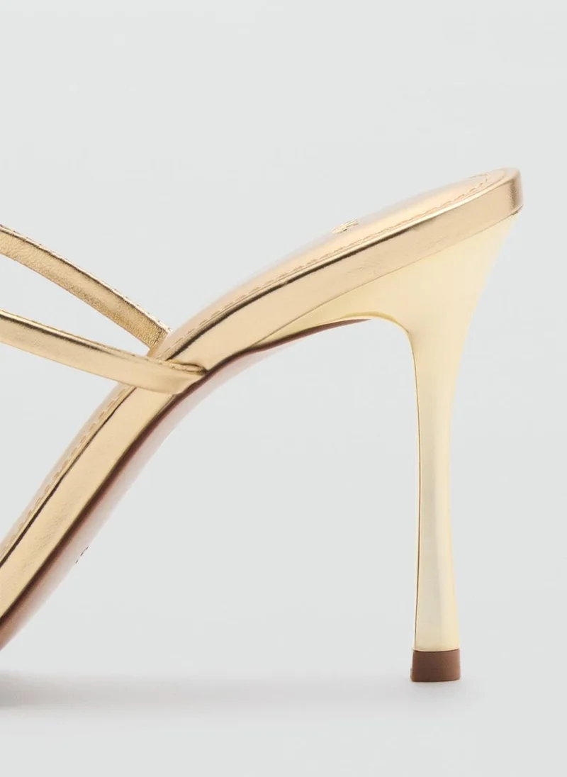 MANGO Bow Detail Strappy Heeled Sandal