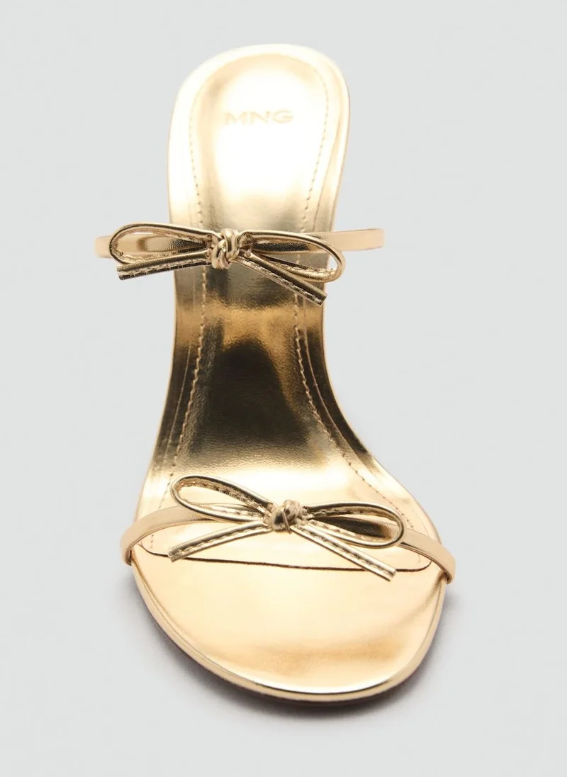 MANGO Bow Detail Strappy Heeled Sandal